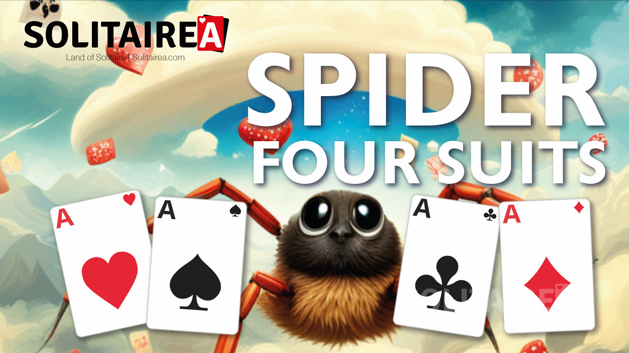 Örümcek Solitaire 4 Takım Oyna ve Tecrübeli Oyuncular İçin Oyun